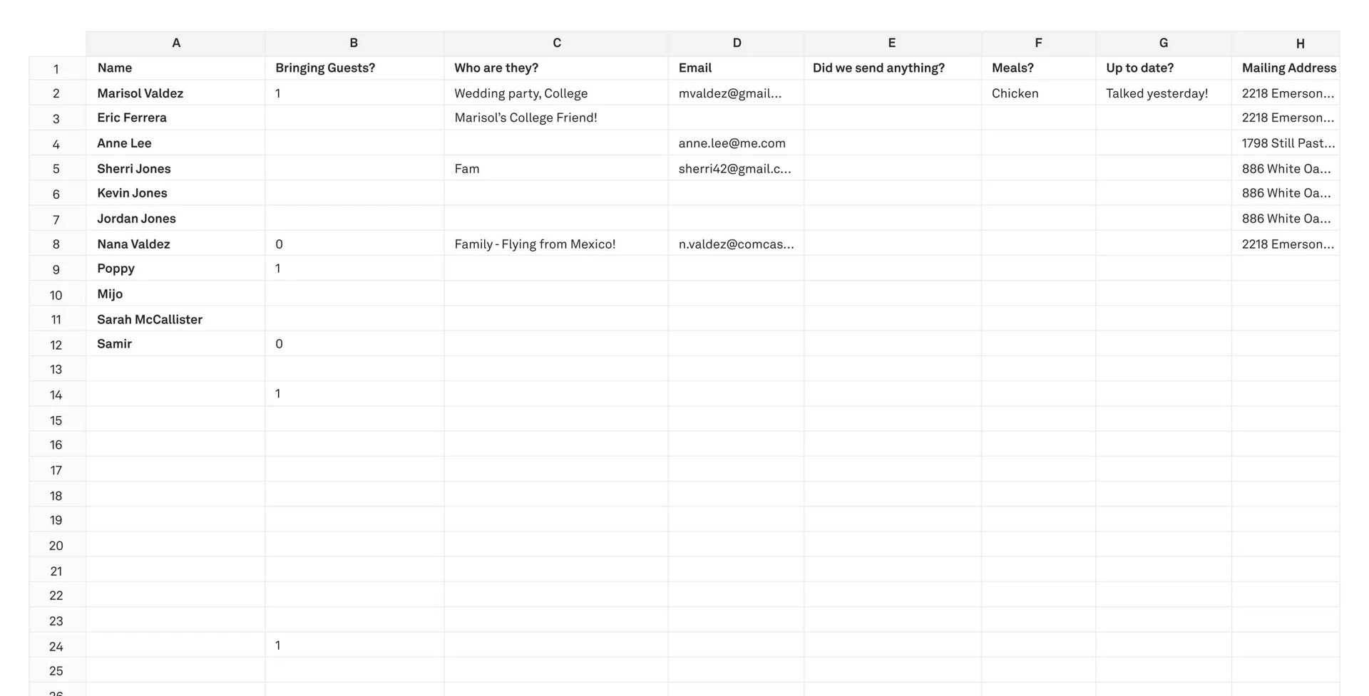 Spreadsheet