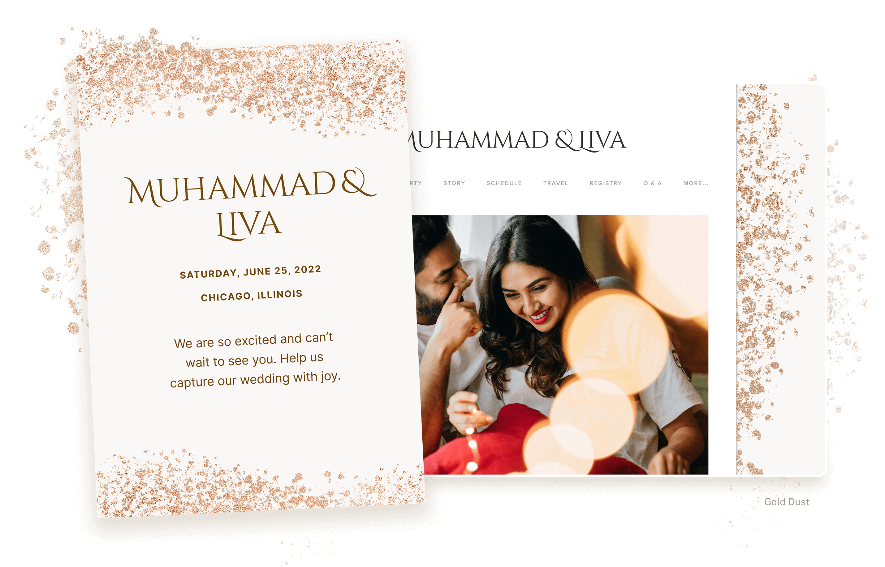 Luxury Golden Wedding Invitation Paper Graphic by Muhammad