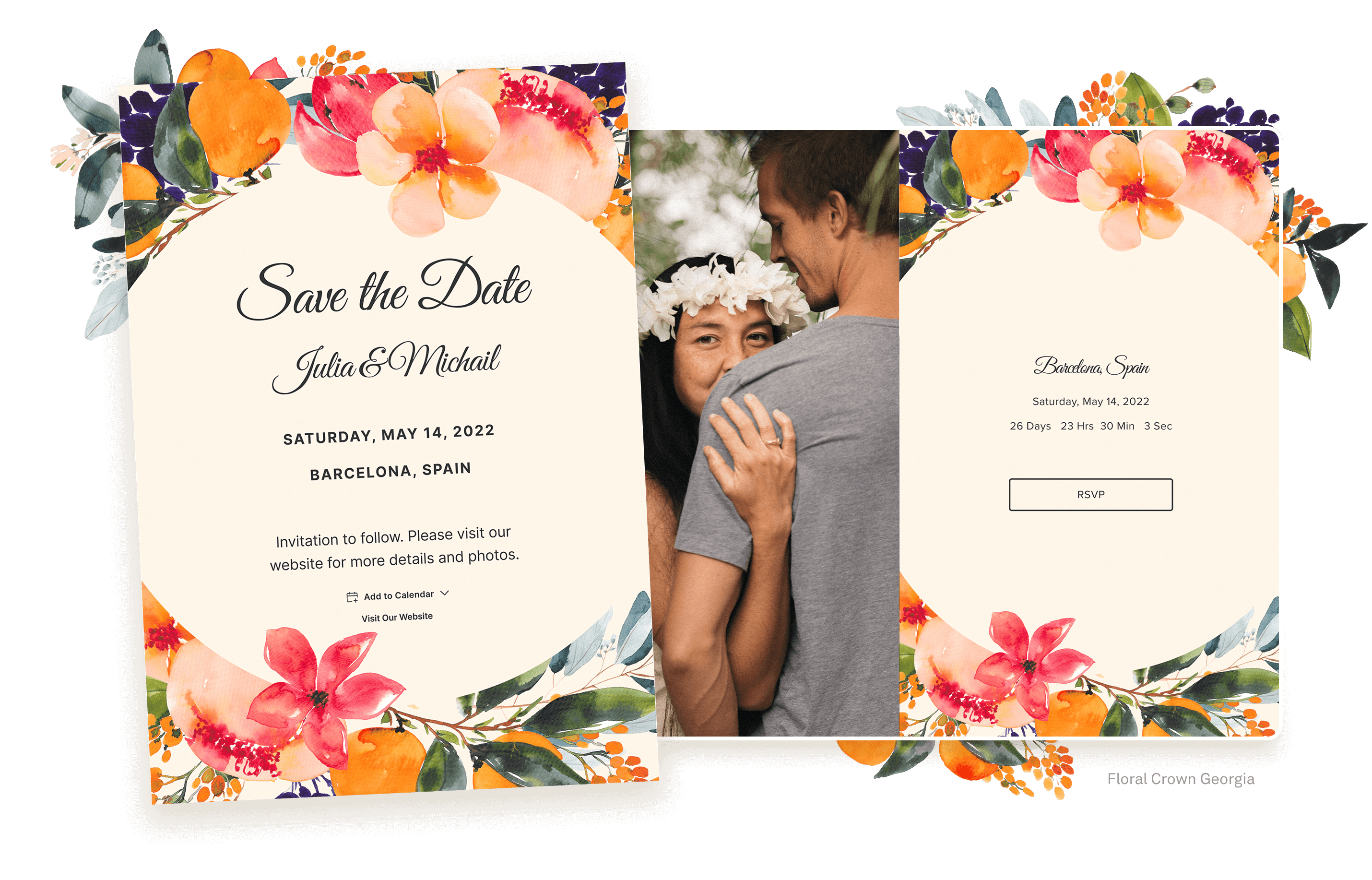 Clear Wedding Save The Date Cards