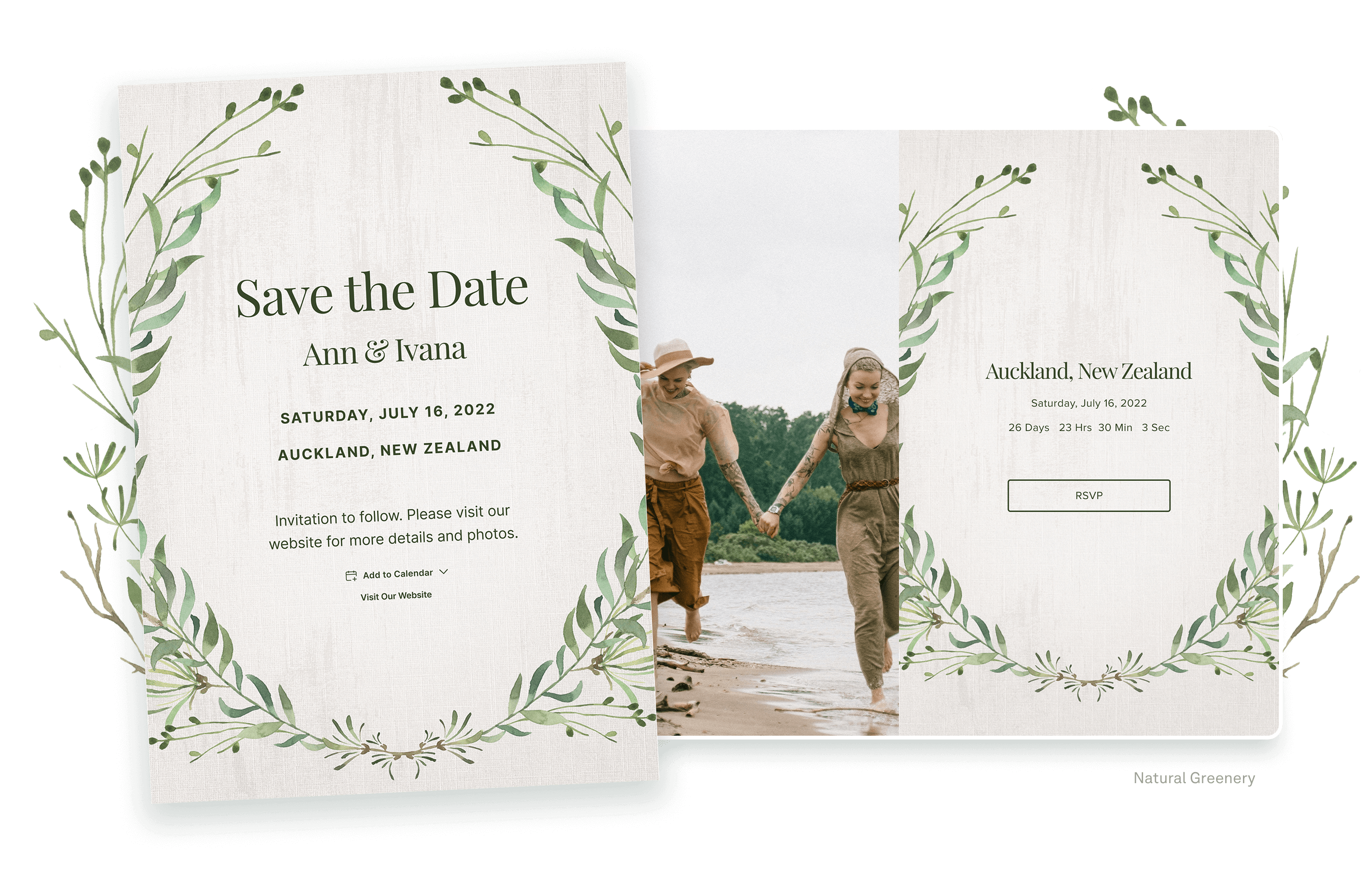 Save the date stationery samples
