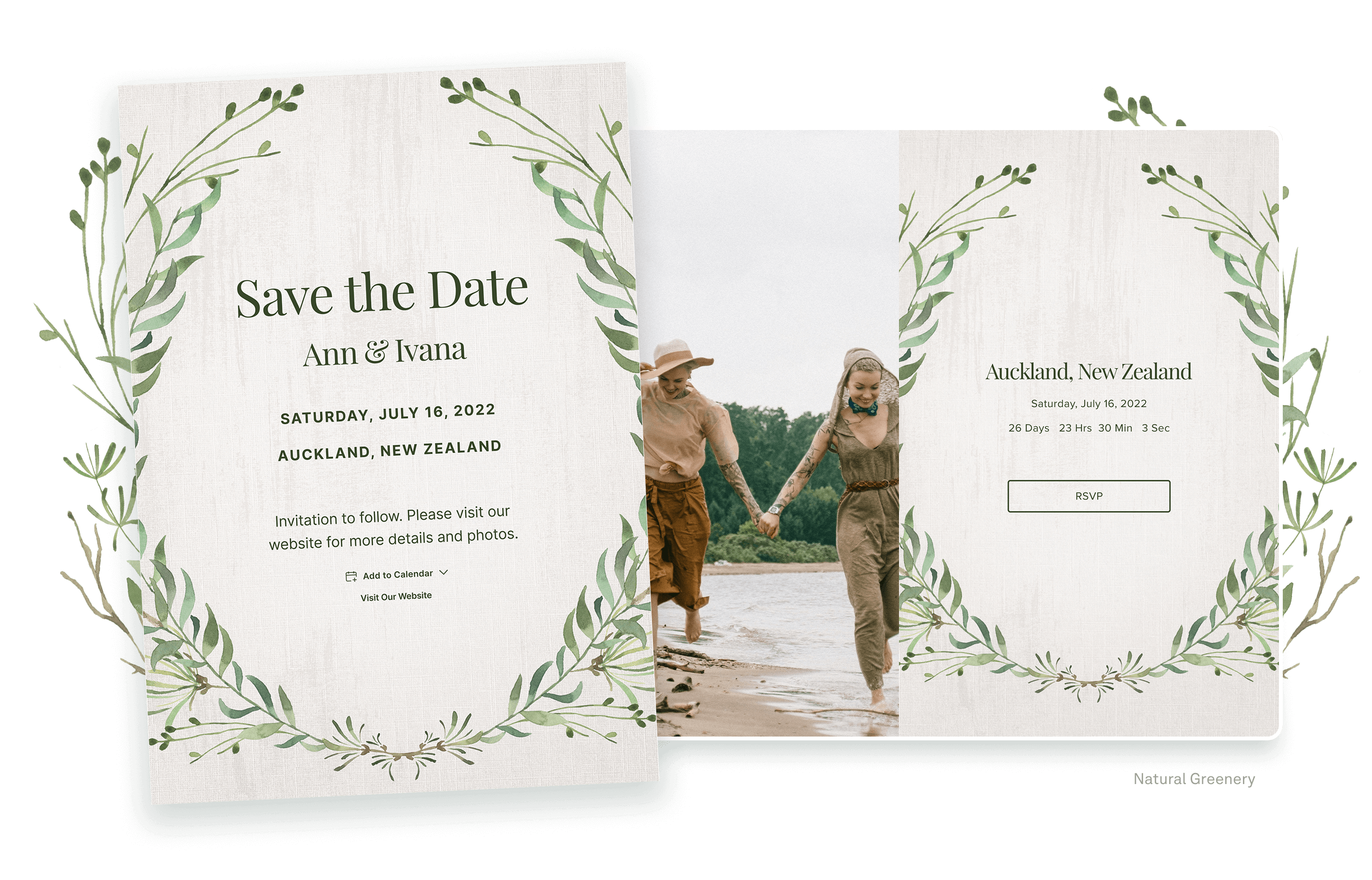 Save The Date Cards CLARA Save The Date Template With Photo Wedding 