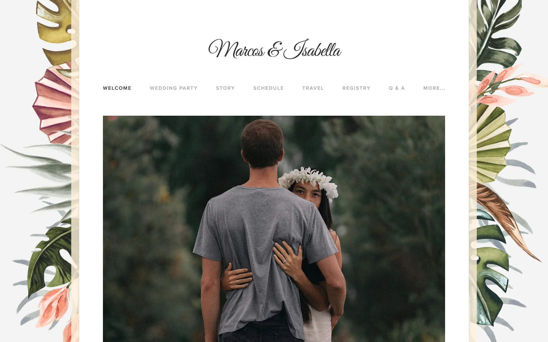 Island Breeze wedding website template