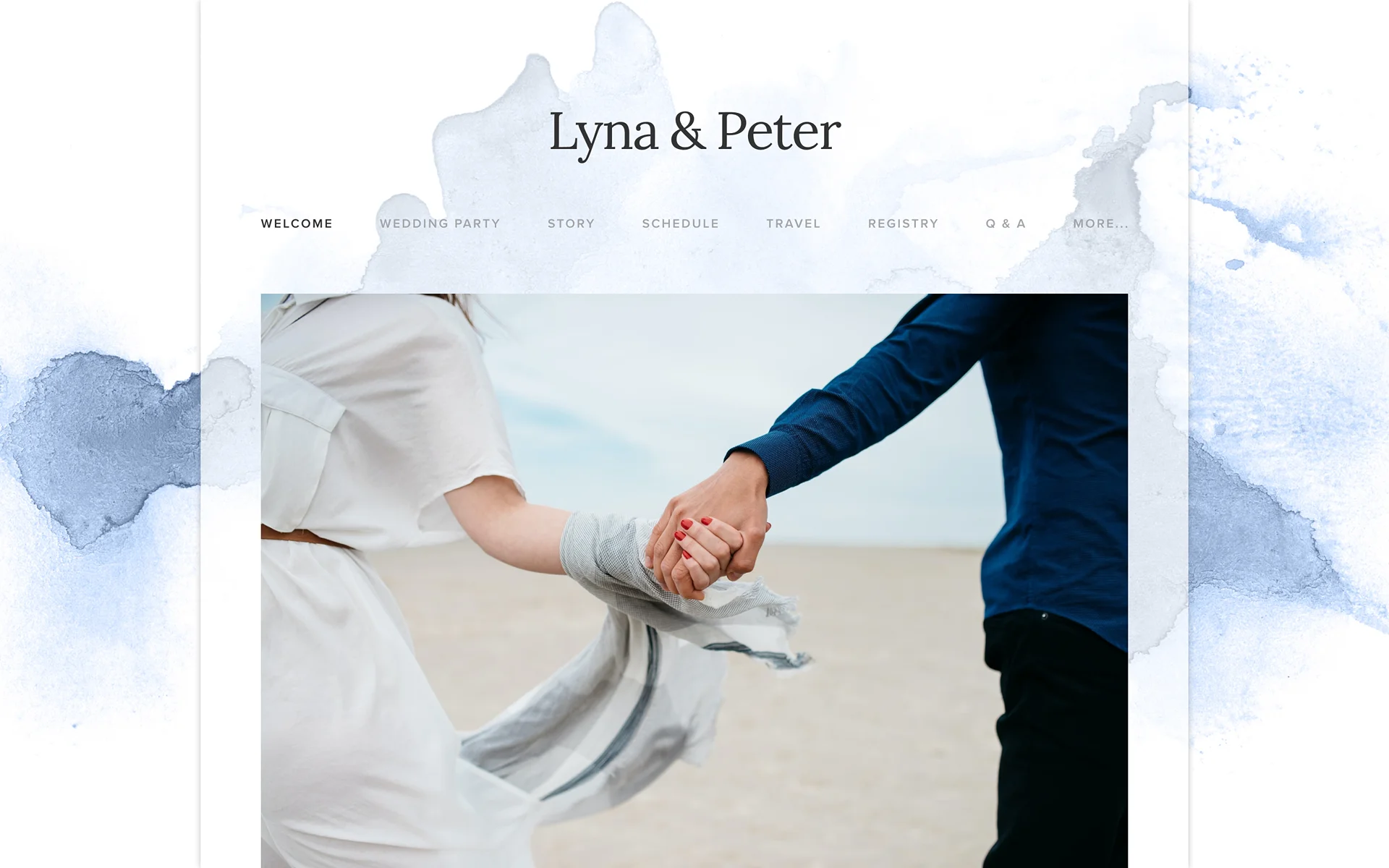 Ocean wedding website template