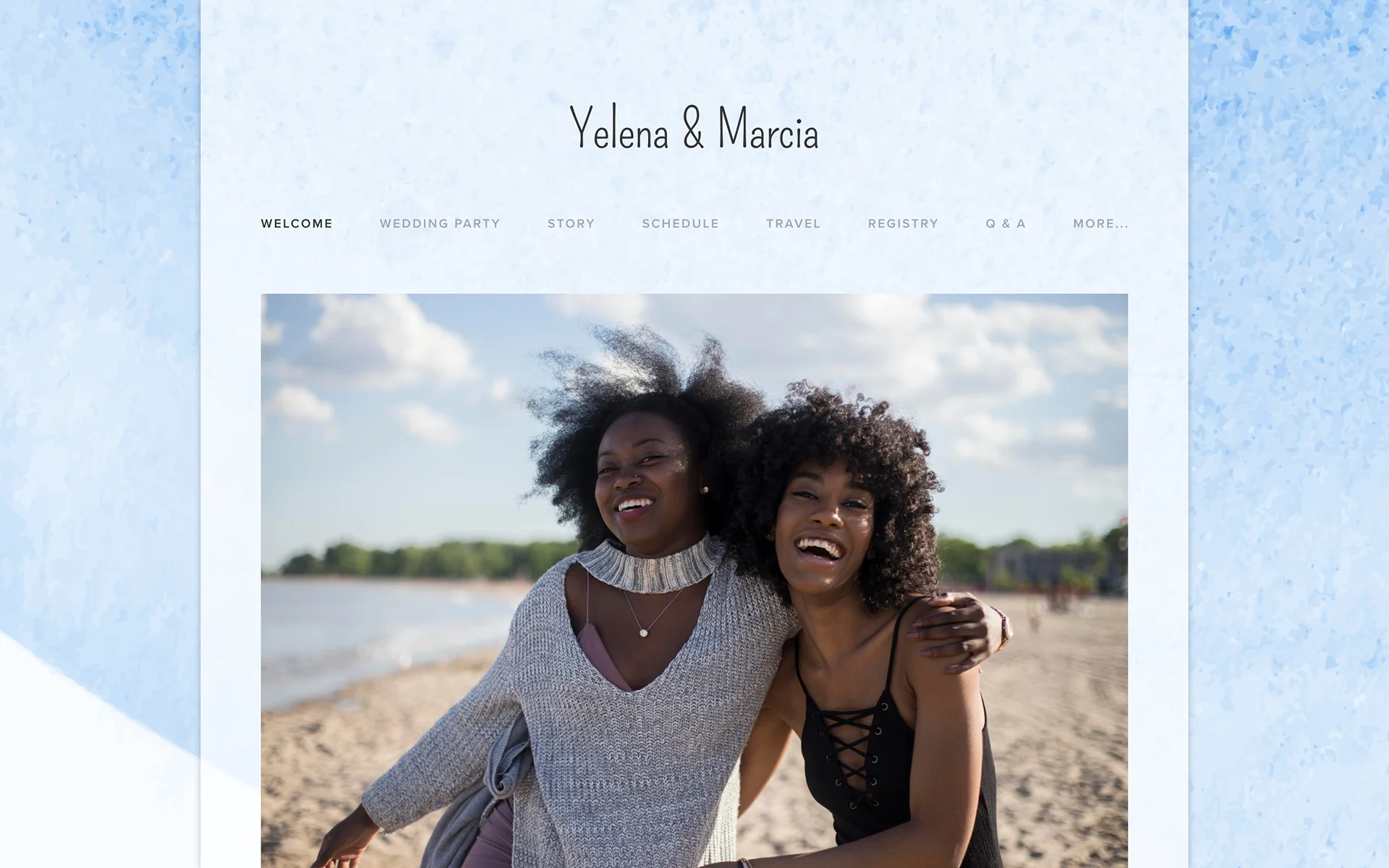 Sea Salt wedding website template