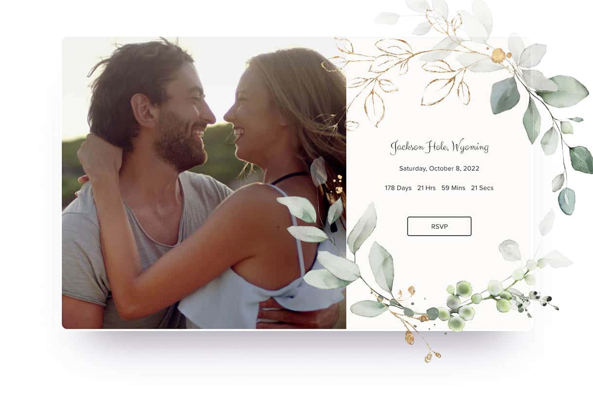 Free Wedding Websites with Beautiful Templates & RSVP | Joy