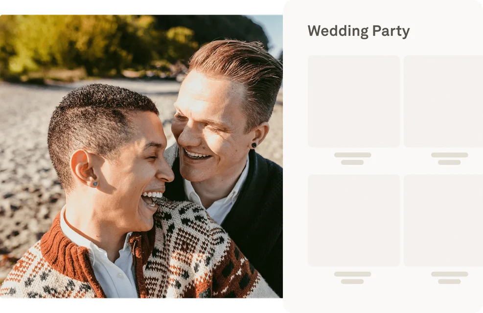 Wedding sales party website