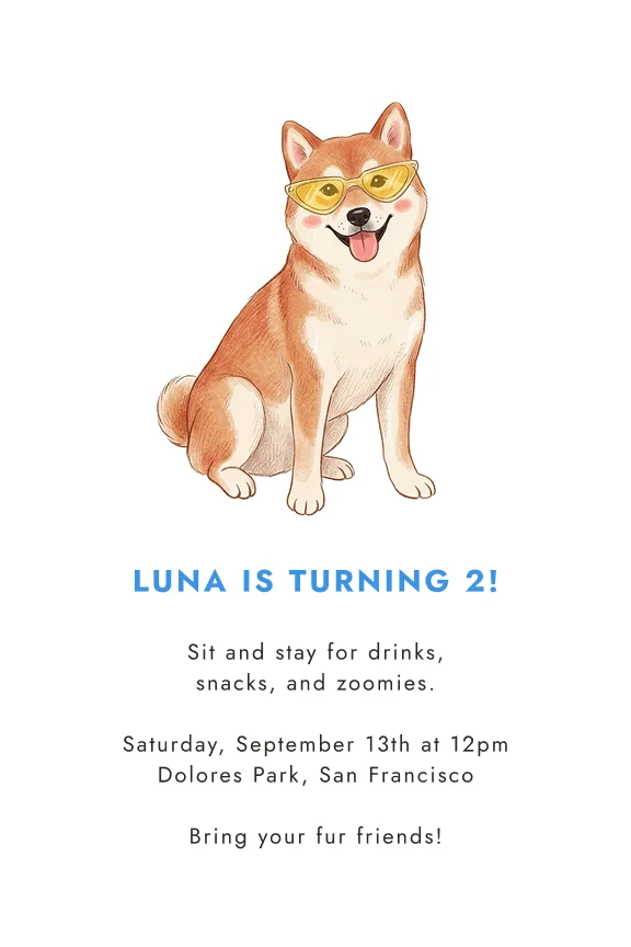 Luna is turning 2, shiba in shades