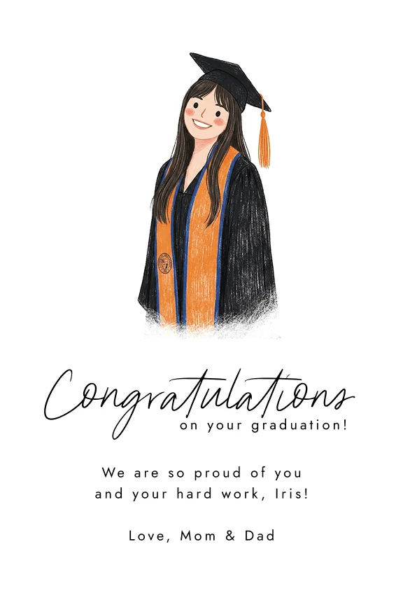 Congratulations Iris, minimal portrait