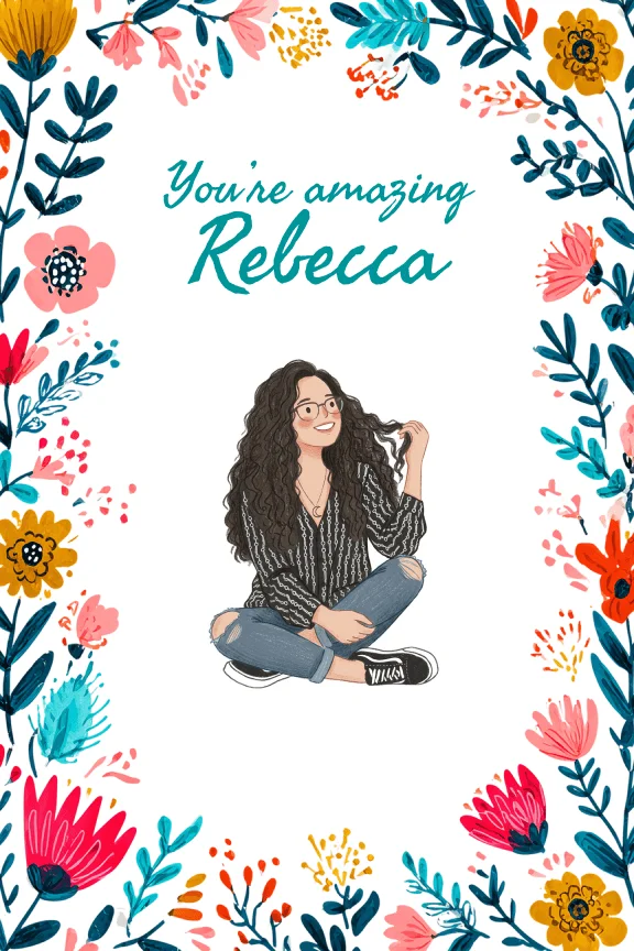 You're amazing, floral wreath