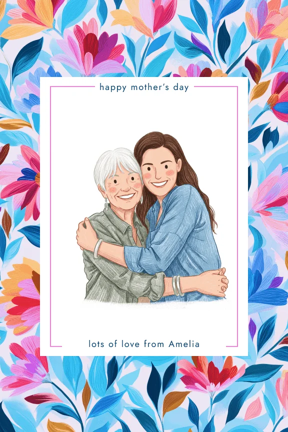 Happy Mother's Day, rainbow florals