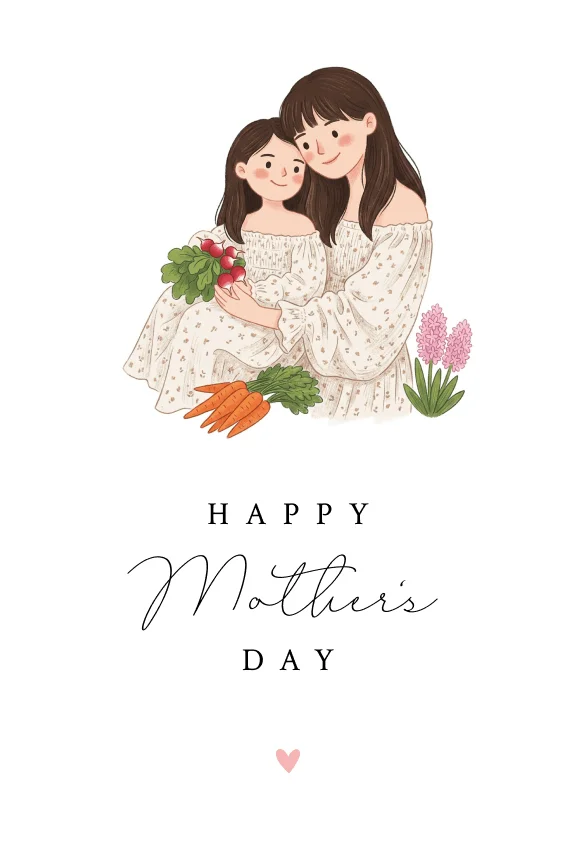 Happy Mother's Day, minimalist heart