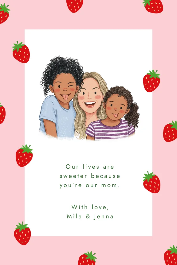 Our lives are sweeter, strawberry patch