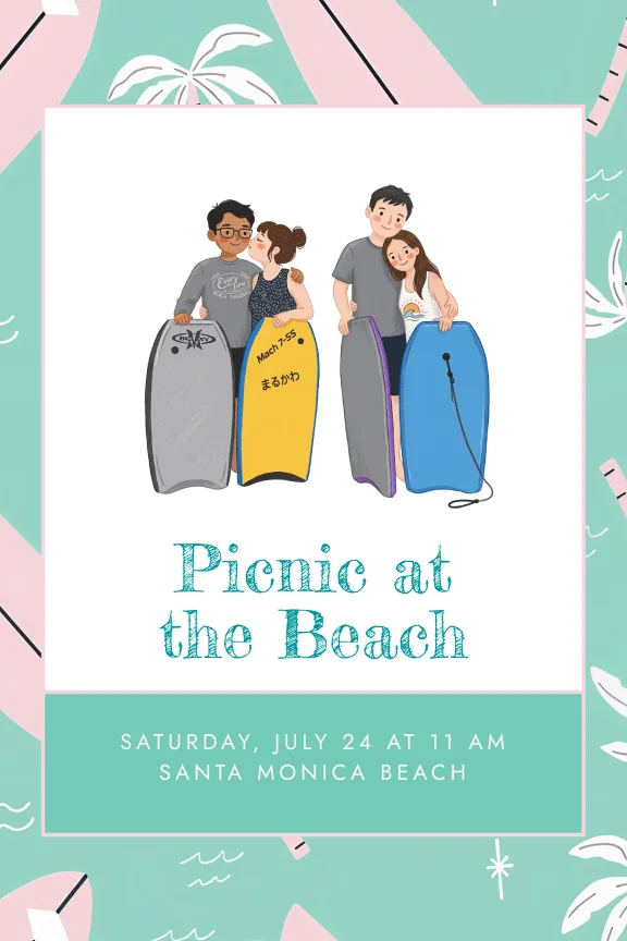 Picnic at the Beach invitation