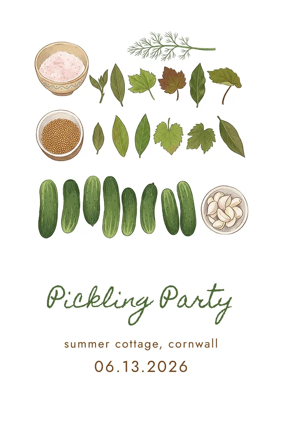 Pickling party invitation