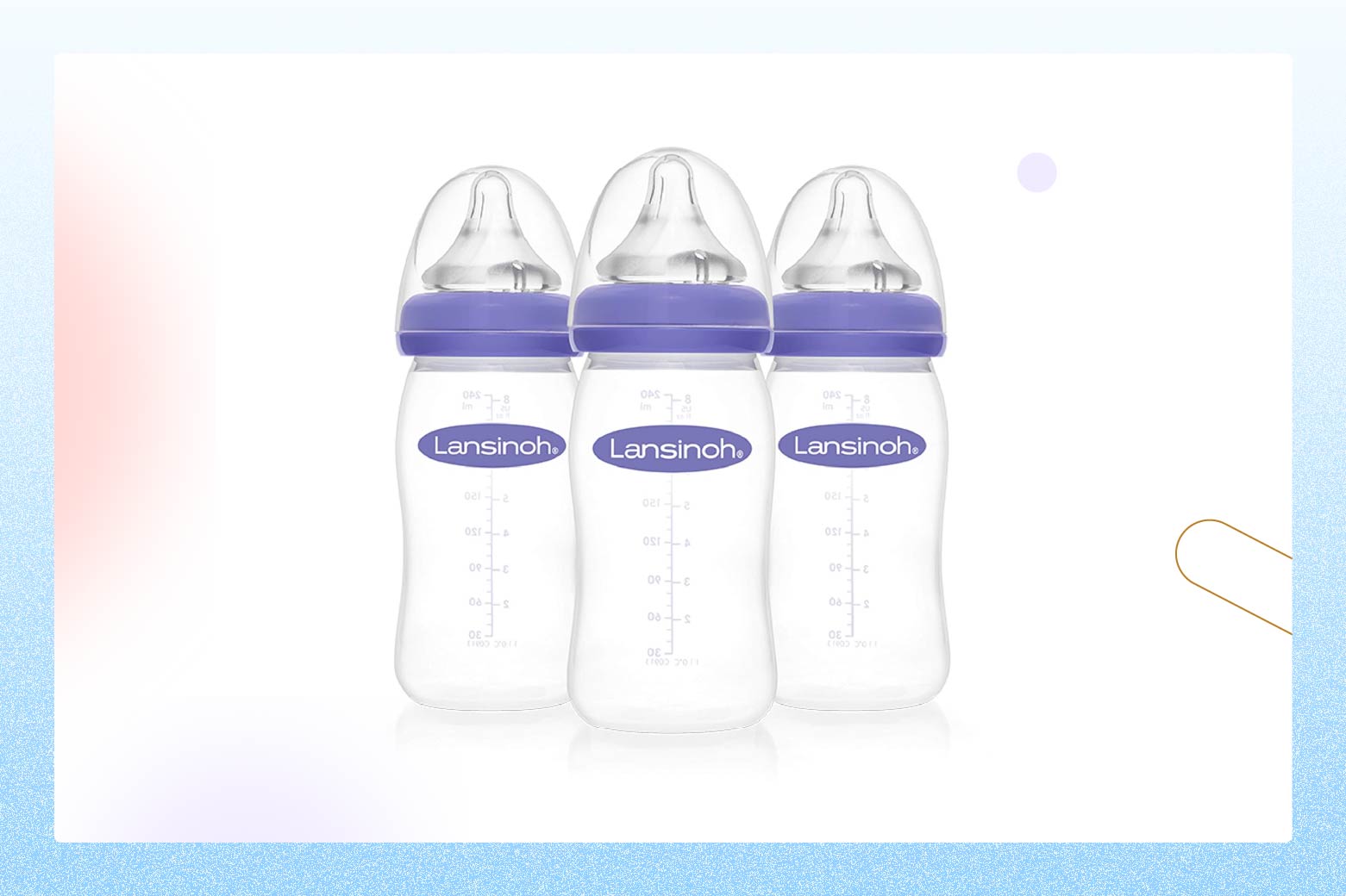 Product photo of three Lansinoh Breastfeeding Baby Bottles