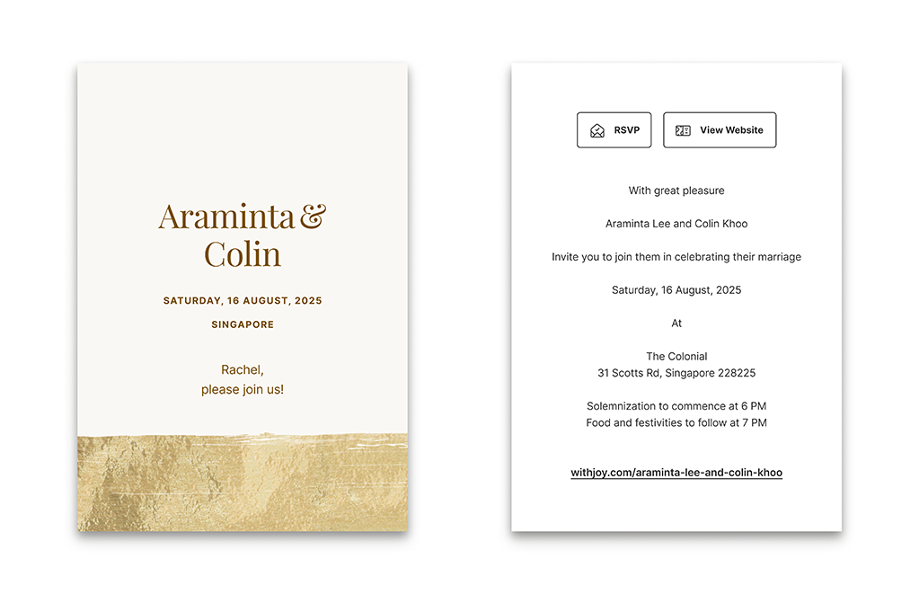 Wedding deals invitation email