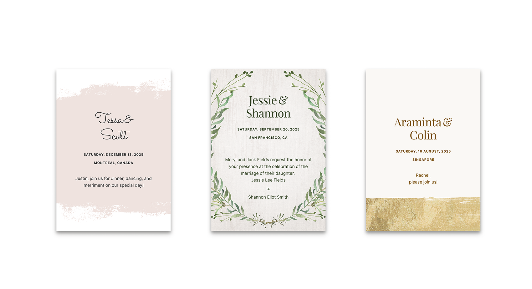 Modern Wedding Invitation Wording Examples - Joy