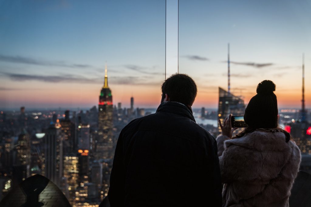 top of the rock engagement photo location nyc