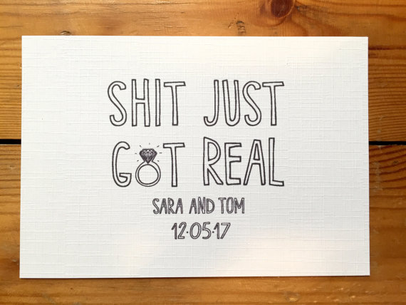 Not so serious text save the date idea