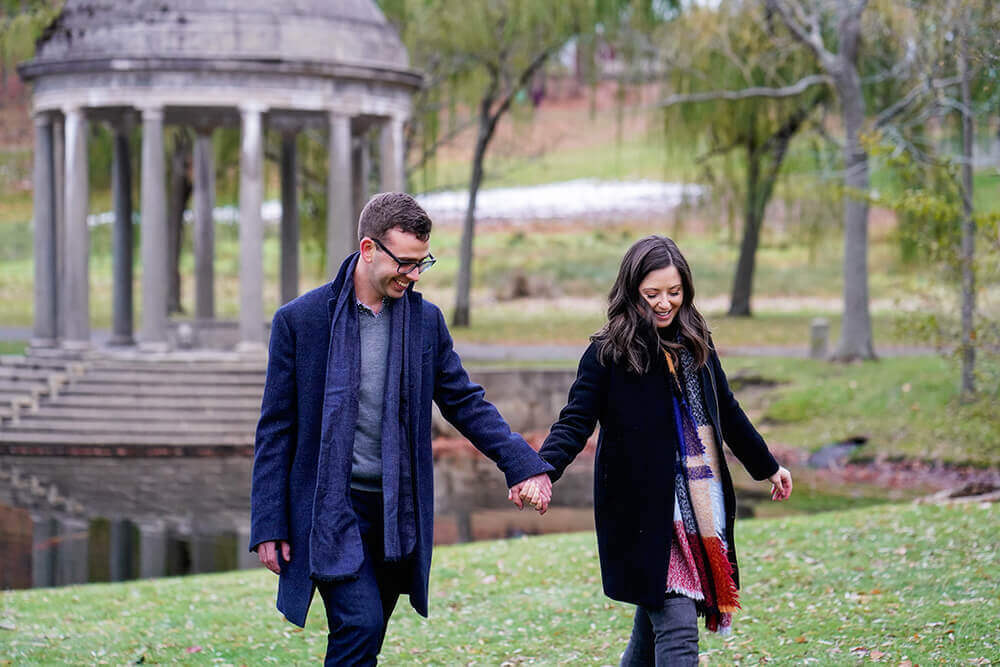 larz anderson park engagement photos boston