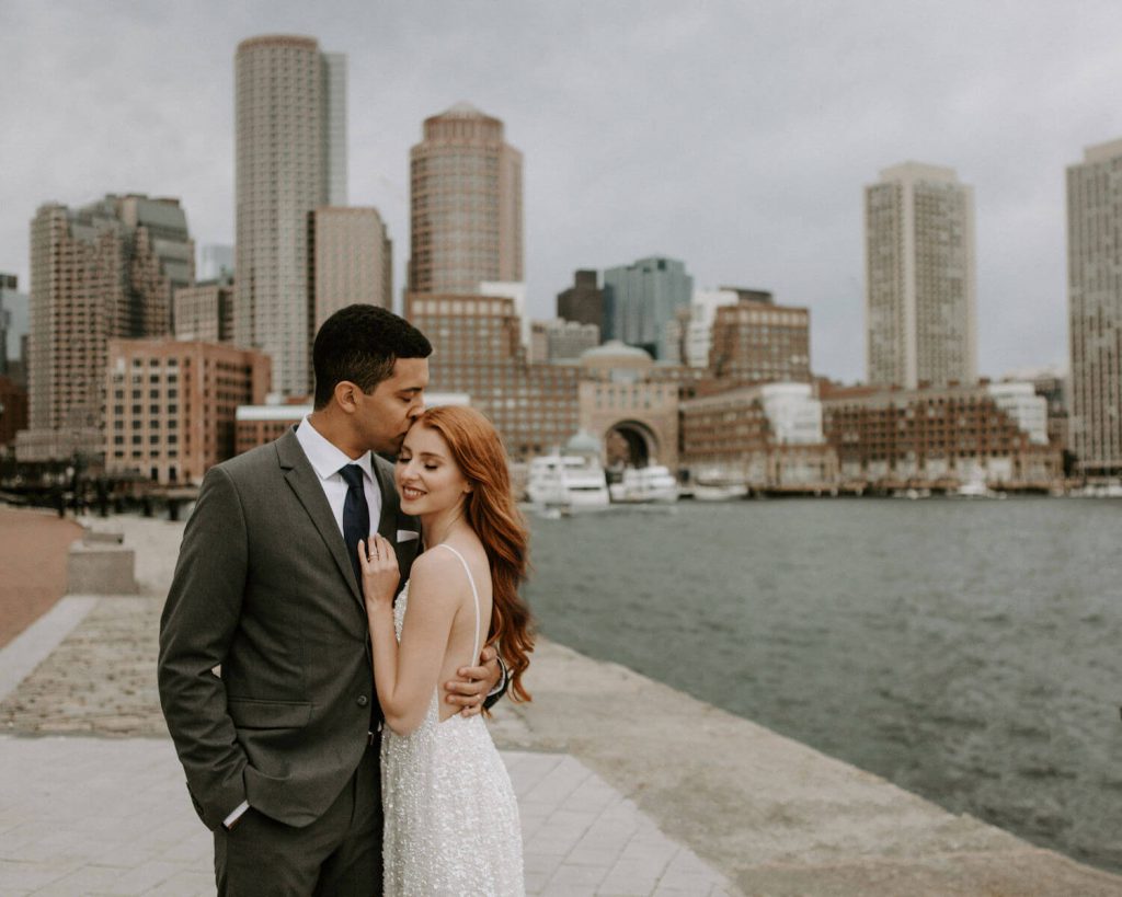 seaport engagement photos boston