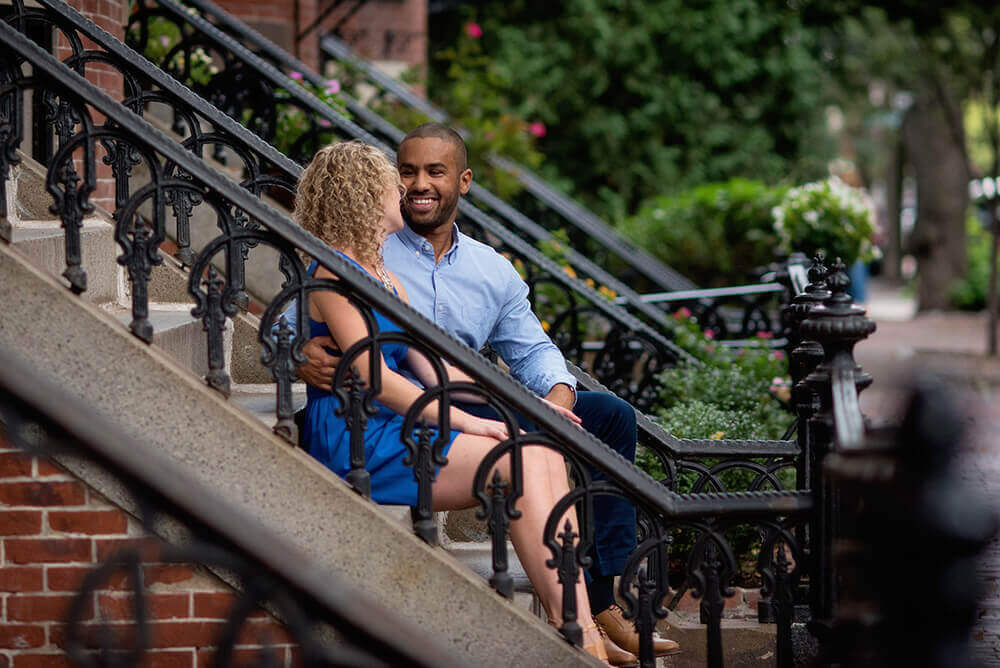 south end engagement photos boston