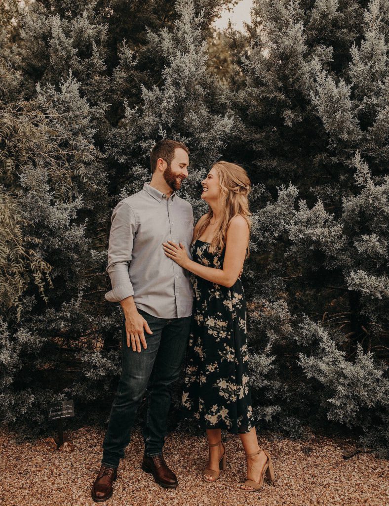 lady bird johnson wildflower center engagement photo austin