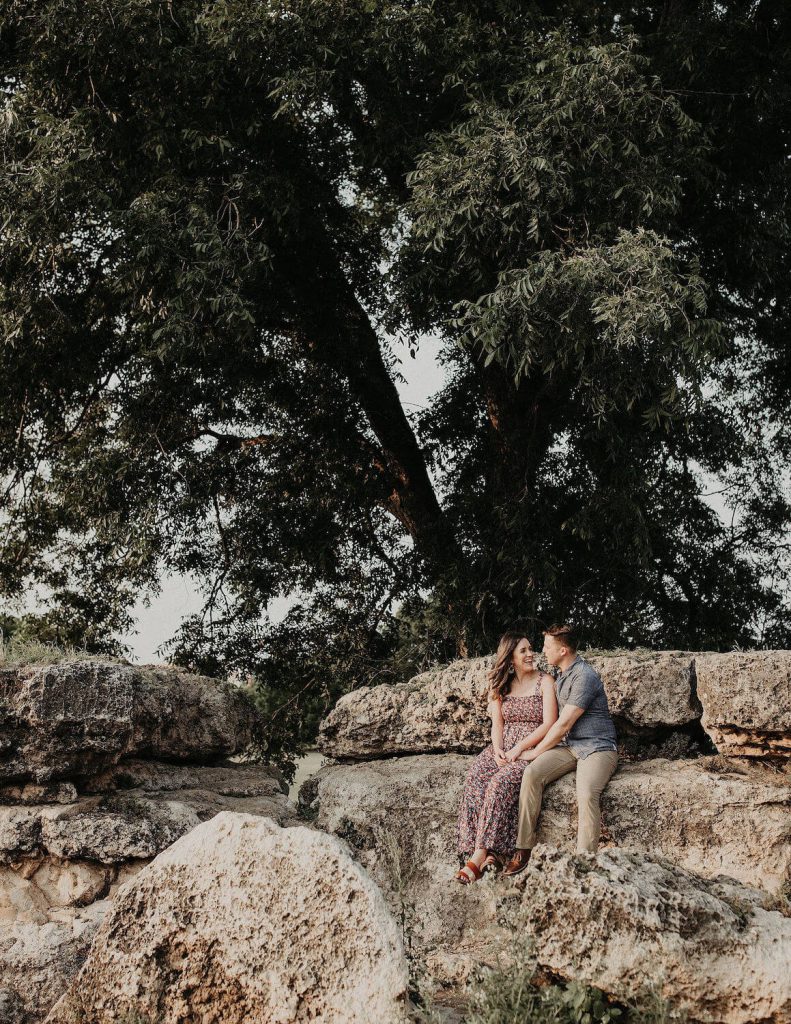 zilker park engagement photo austin