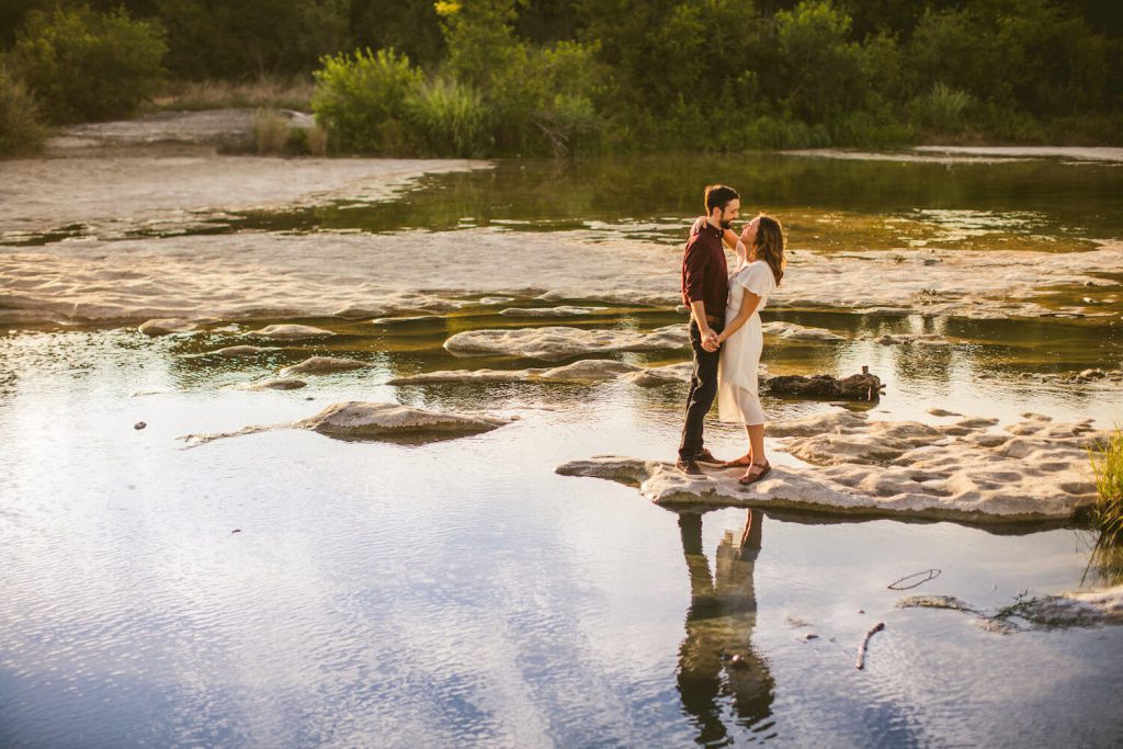 mckinney falls state park engagement photo austin