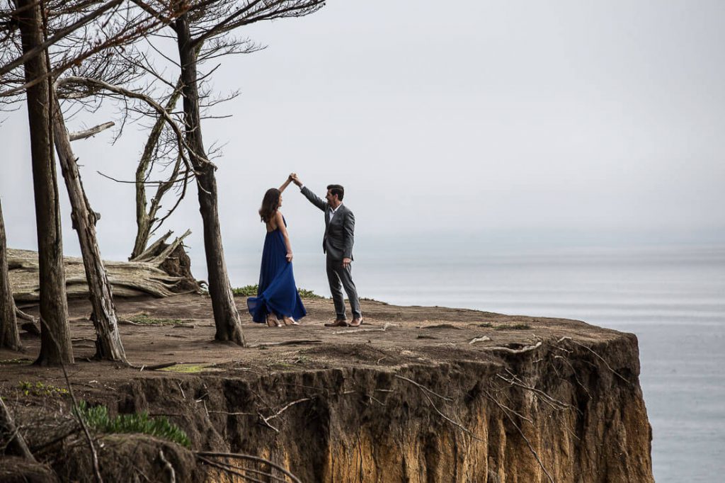 go formal summer engagement photo idea