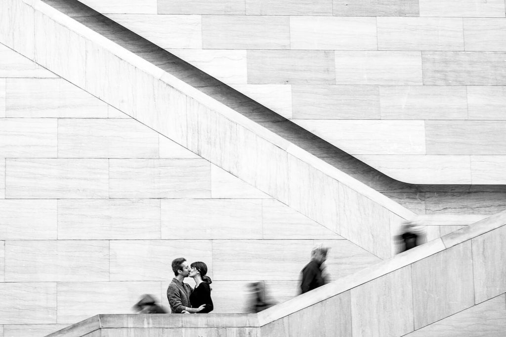 take advantage of crowds summer engagement photo idea