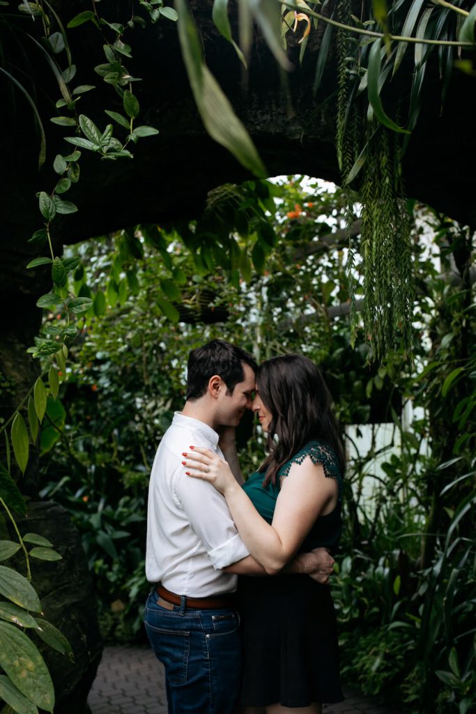 atlanta botanical garden engagement photo atlanta