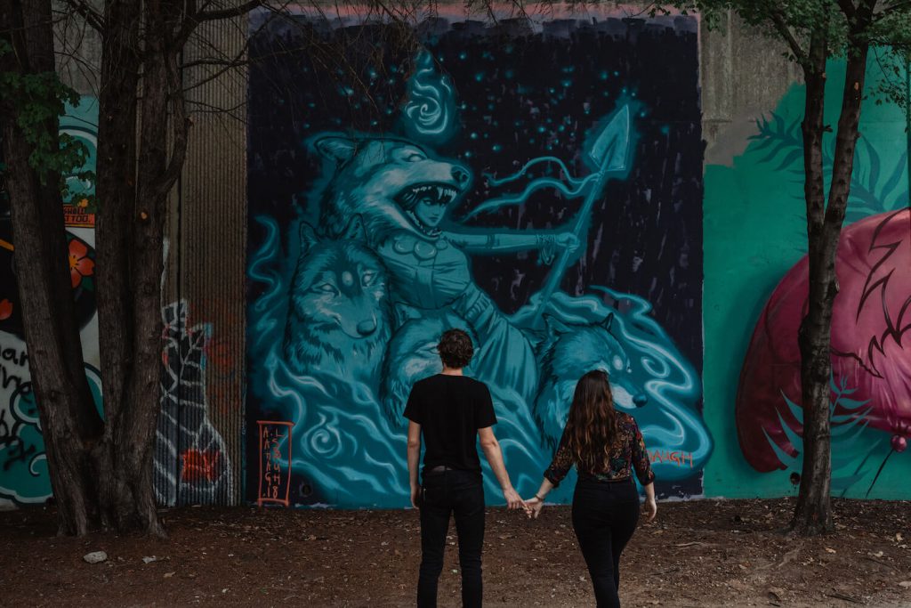 the beltline engagement photo atlanta