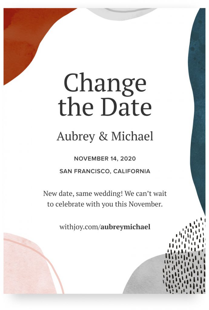 Image of a change the date design