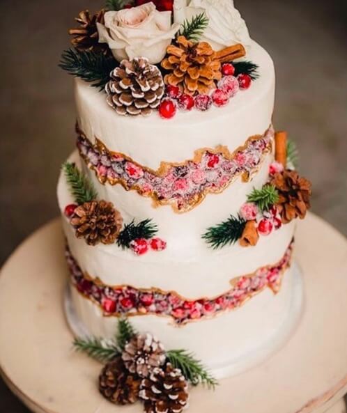 cozy winter wedding cake unique wedding cake idea