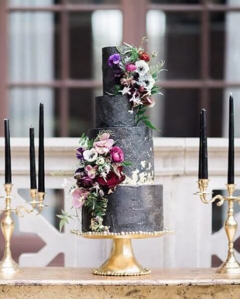 fresh flowers and greenery wedding cake unique wedding cake idea