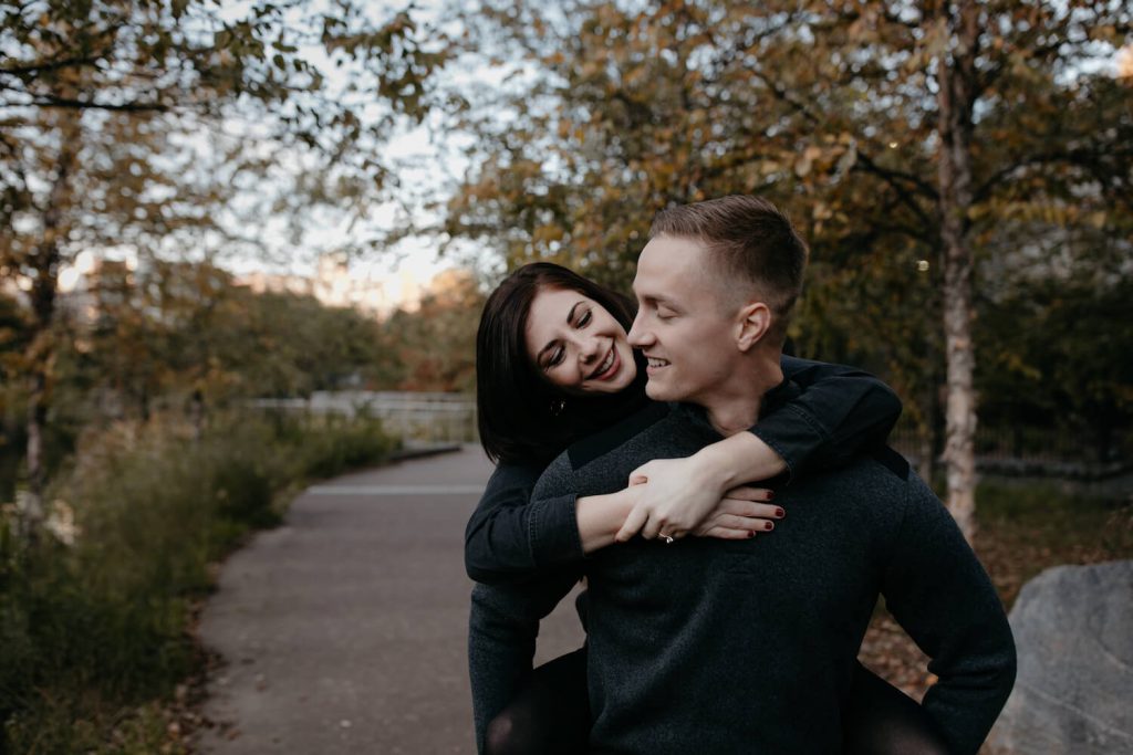 historic fourth ward park engagement photo atlanta