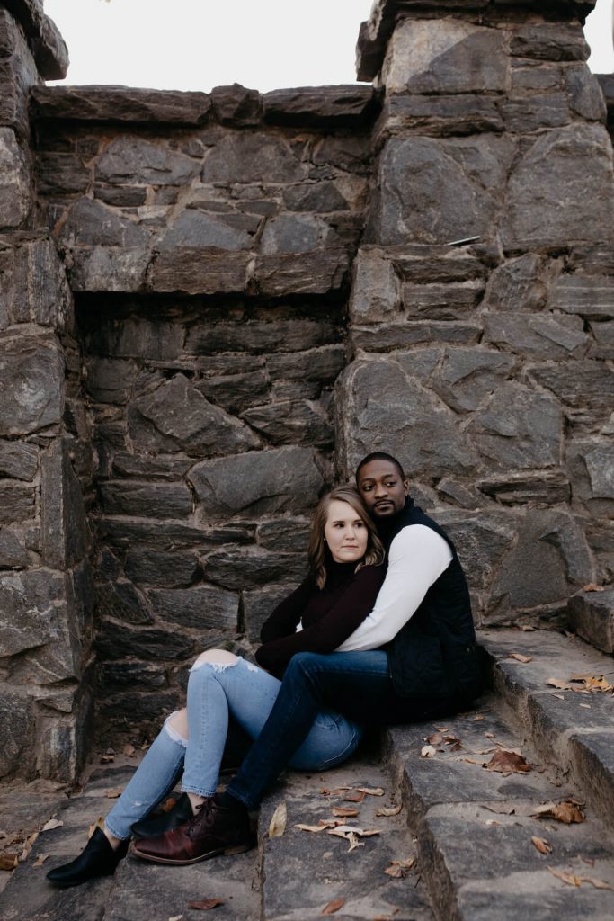 piedmont park engagement photo atlanta