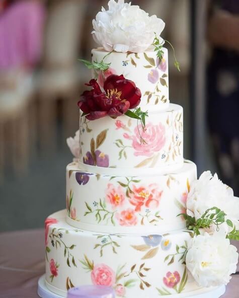 watercolor wedding cake unique wedding cake idea