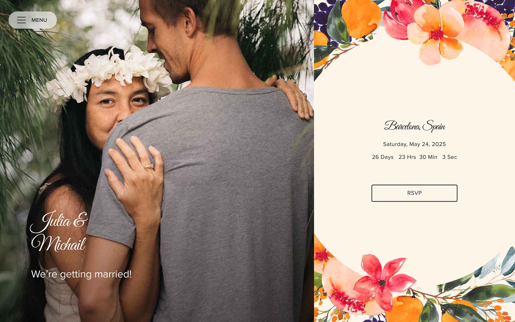 Wedding Welcome Message