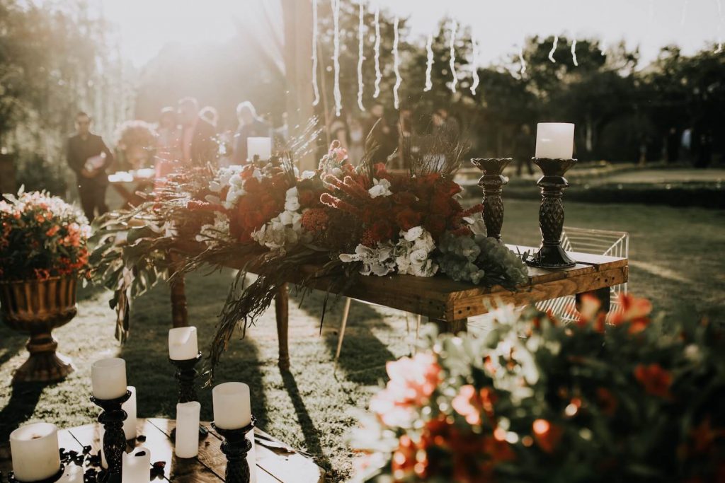 set up your backyard wedding