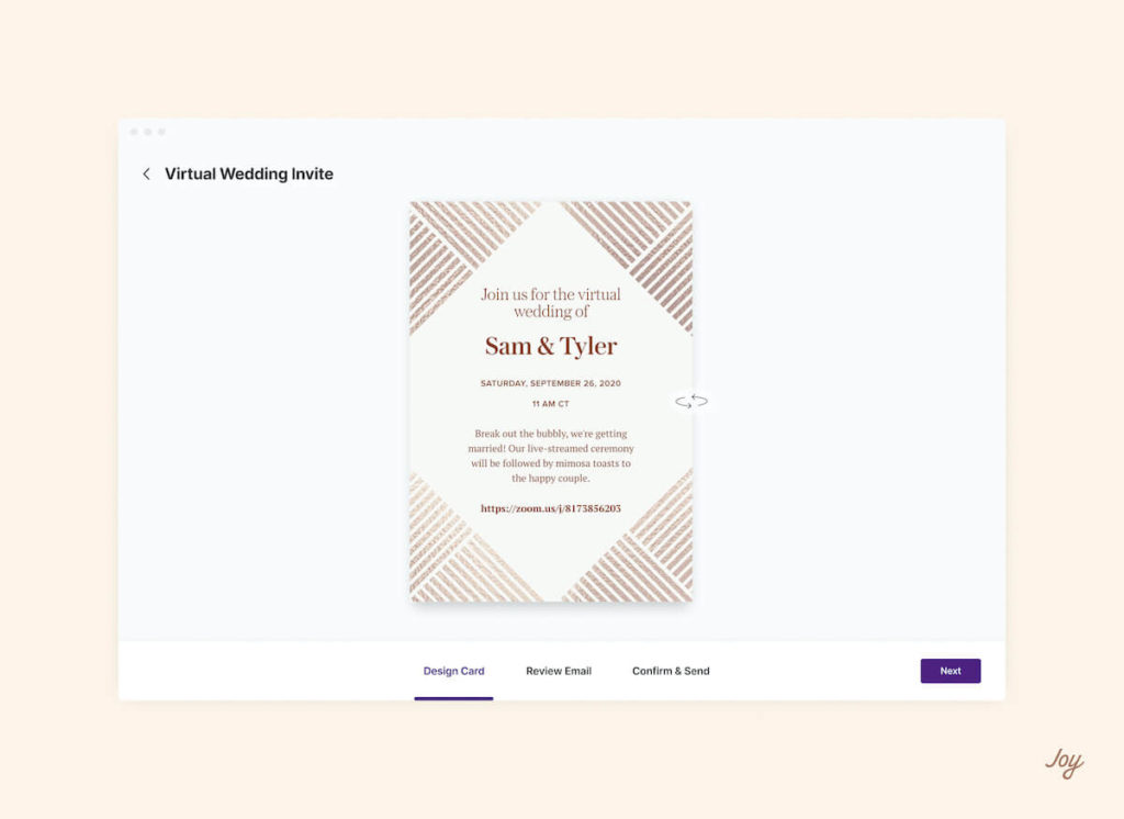 geometric virtual wedding invitation design