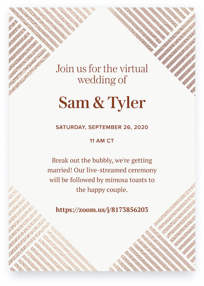 wedding ceremony invitation