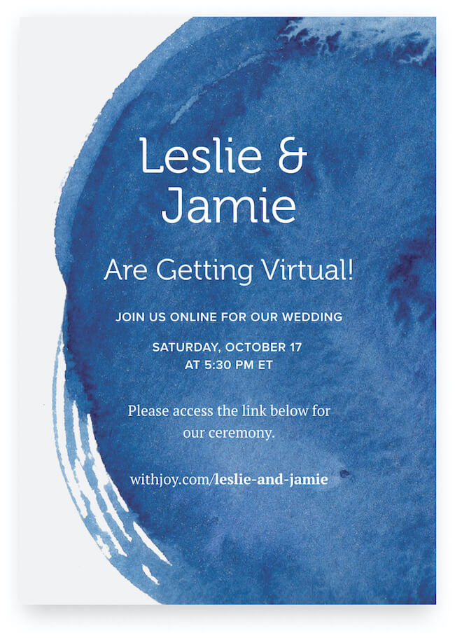 virtual wedding invitation