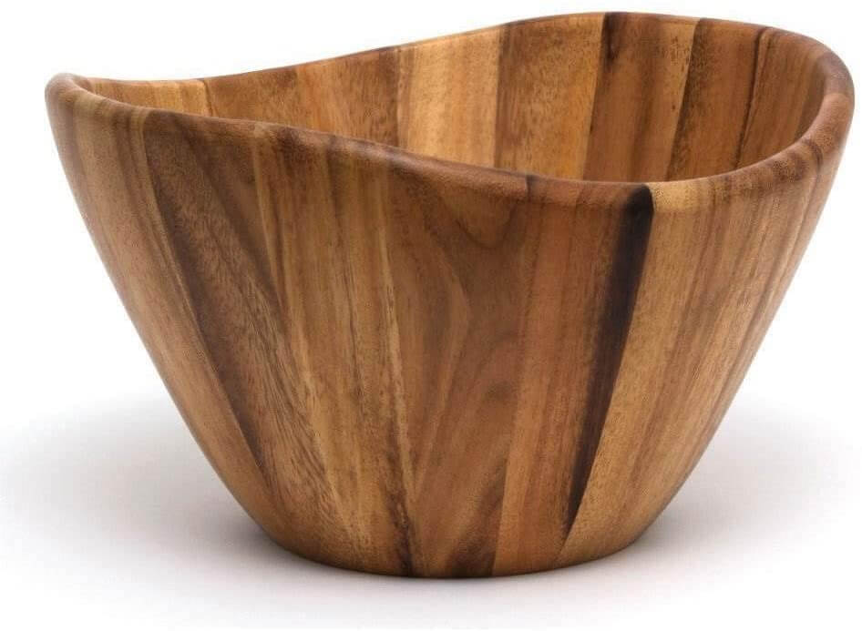 Lipper International Acacia Wave Serving Bowl for Fruits or Salads best serveware for wedding registry