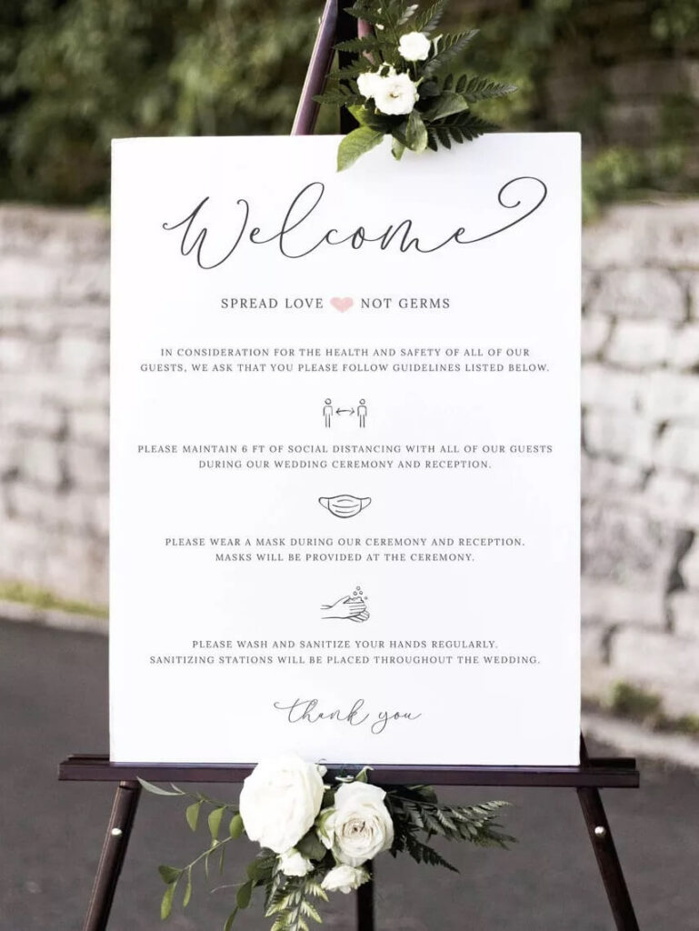 8 Wedding Sign Ideas In The Time Of Covid 19 Joy