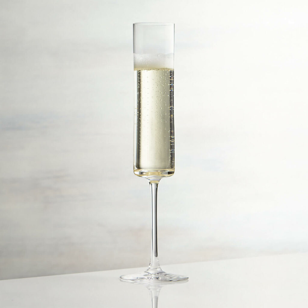 Edge Champagne Glasses virtual wedding gifts