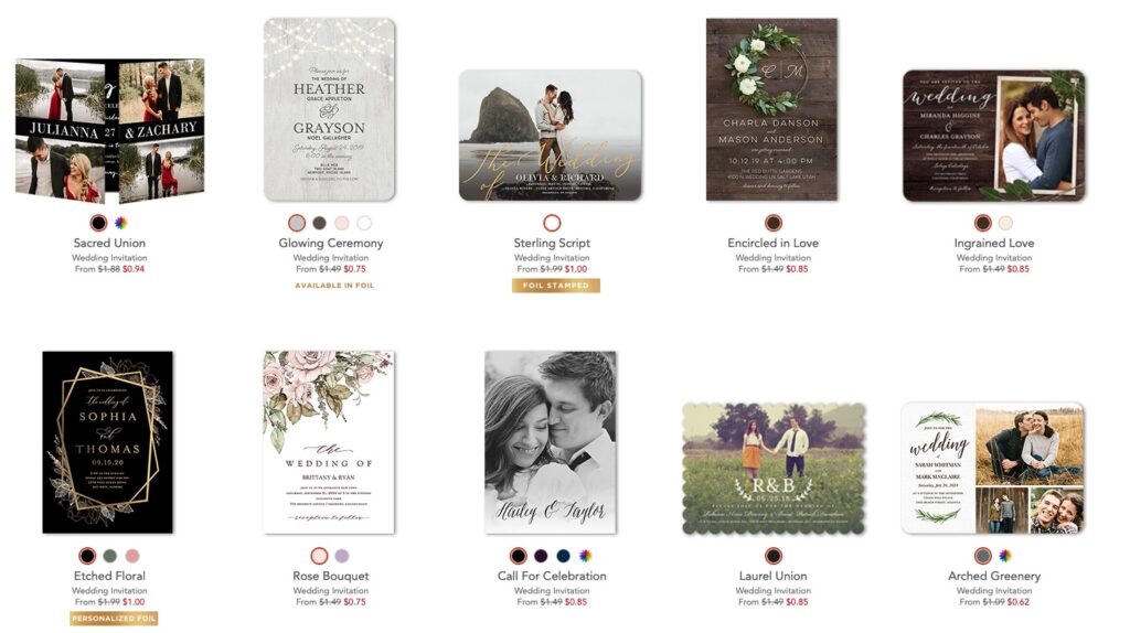 shutterfly wedding invitations