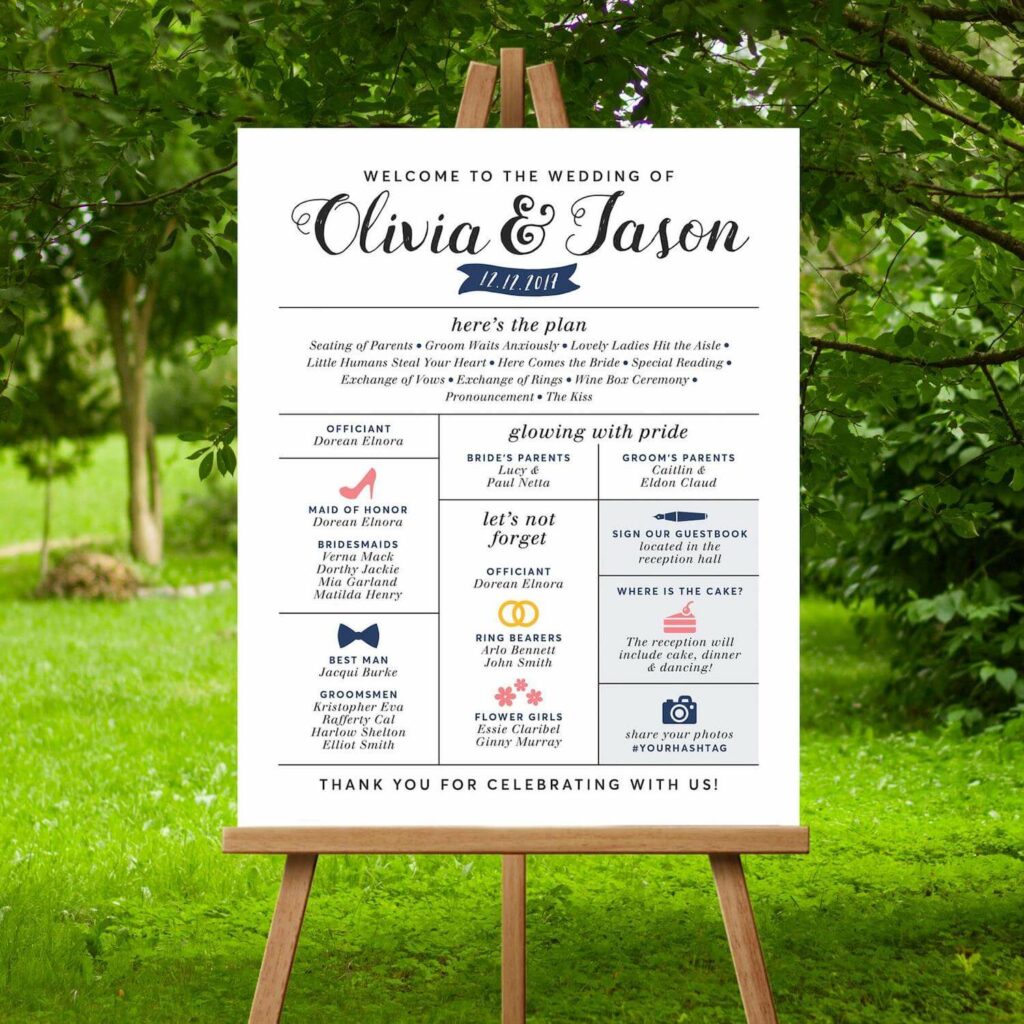 wedding welcome sign ideas