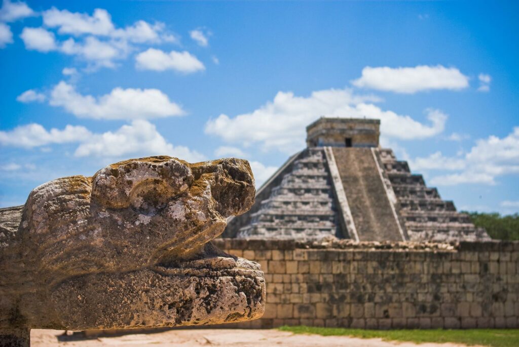 Temple ruins at Chichen Itza in the Riviera Maya